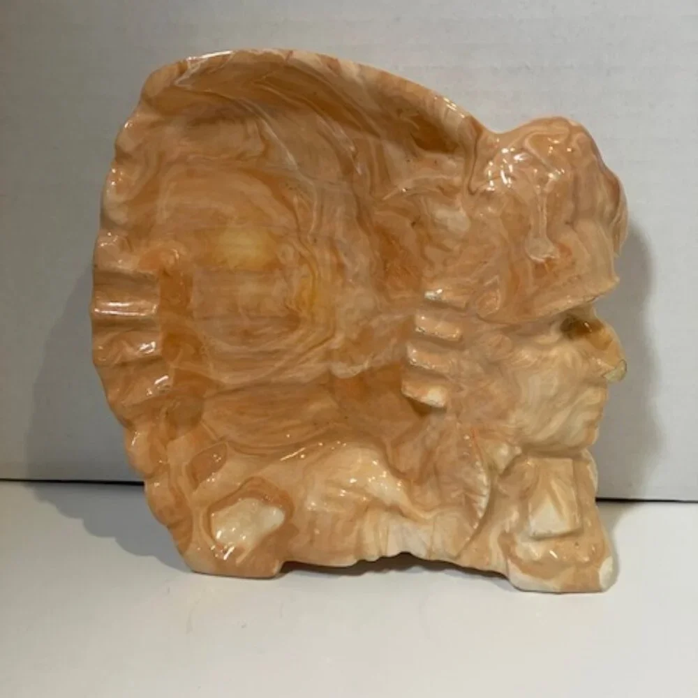 Handcrafted Ceramic Ashtray Native American Cheiftan Vintage 6